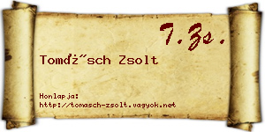 Tomásch Zsolt névjegykártya